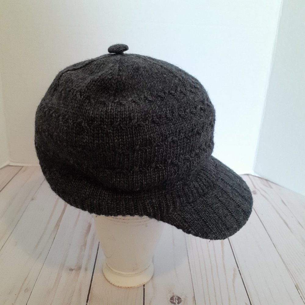 Pistil Cable Knit Brim Beanie Wool Blend Gray